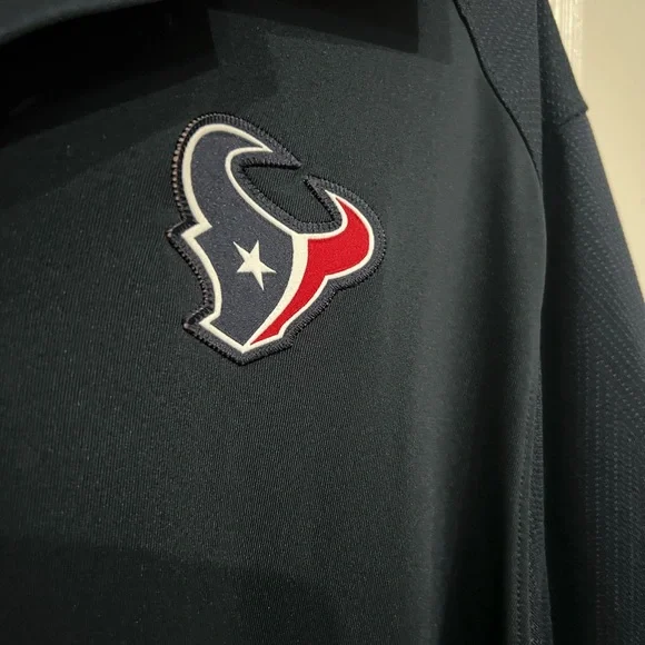 Nike Men's Texans Navy Blue and Red Polo Shirt - *Houston Texans * Size: Large - Picture 5 of 9